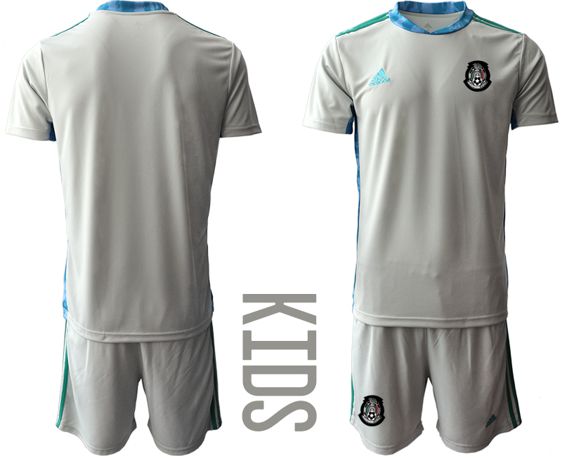 Youth 2020-2021 Season National team Mexico goalkeeper grey Soccer Jersey->mexico jersey->Soccer Country Jersey